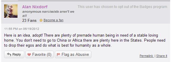 Crossing the line with, “Why don’t you adopt?”